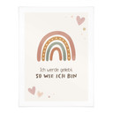 Kinder-Poster 'Ich werde geliebt' mit Boho-Regenbogen
