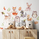 Wallsticker - Kvilis - Søde skovdyr sæt