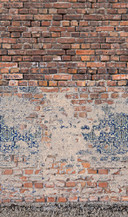 Fototapet med stenlignende look Rød, blå, steneffekt 2,70 x 1,59 m