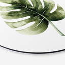 Tableau sur alu-Dibond rond Kvilis—feuille de Monstera