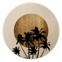 Obraz drewniany Kubistika - Miami Beach - okrągły