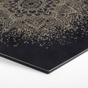 Sekskantet billede Elegant mandala i sort og guld - Bloomery Decor - Aluminium dibond