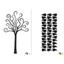 Sticker mural - Arbres avec animaux (bicolore)