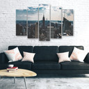 5 stykke lærredstryk, New York City Panorama