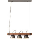 Pendelleuchte Maria, braun, 115 x 70 cm, Holz Pendellampe, dimmbar