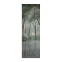 Textielposter Wolkenbos aan het meer met reiger in het groen - Ms Tiff - Panorama