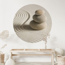 Naklejka na ścianę Stone in Sand 2 - okrągła