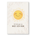 Alu-Dibond Wandbild mit Sonne - Selbstliebe-Spruch 'Ich bin gut so wie ich bin' für Kinder