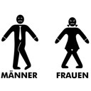 Wandtattoo Toilettenmännchen