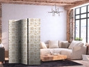 Paravent, Raumteiler freistehend, Trennwand - Beige Shades of Nature