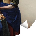 Vermeer - Dziewczyna z dzbankiem mleka - Fototapeta okrągła - tapeta flizelinowa/tapeta flizelinowa 