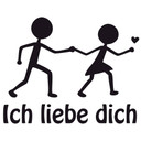 Wandtattoo Ich liebe Dich
