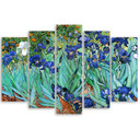 5 stykke lærredstryk, Vincent Van Gogh iris