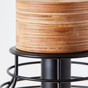 Pendelleuchte Annelie, braun, 135 x 35 cm, Holz Pendellampe