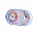 Kinderuhr Tischuhr mit Wecker und Timer-Funktion, Regenbogen blau, 16x9,5 cm