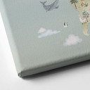 Tableau sur toile Carte du Monde - Monde des Animaux - Oliver Robins