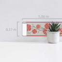 A.S. Création selbstklebende Bordüre Only Borders mit Blumen grau, rot, weiß