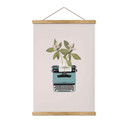 Obraz tkaniny Frida Floral Studio - Botaniczna maszyna do pisania