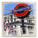 Obraz drewniany London Underground - 40x41,5 cm