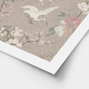 Plakat Bird Cranes w kolorze Cherry Blossom Rush Beige - Bloomery Decor