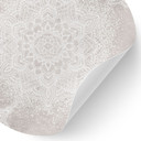 Naklejka na ścianę Delikatna mandala na szaro-beżowym tle - Bloomery Decor - Okrągła