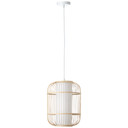 Pendelleuchte Charlie, braun, 150 x 30 cm, Bambus Pendellampe