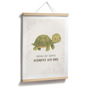 Affirmationsposter 'Schritt für Schritt schaffe ich das' mit Schildkröte für Kinder