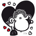 Muursticker - Sheepworld - Schaap in Hart