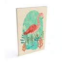 Plakat drewniany Goed Blauw - Flaming
