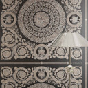 Tapeta z włókniny Versace Heritage Baroque Medallion Floral Black Beige Grey luksusowa