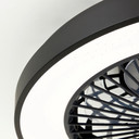 Deckenleuchte Levin, schwarz, 13,7 x 48,5 cm, Deckenventilator mit LED
