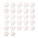 Hexagon bogstaver - Alu-dibond Kobbereffekt, hvid