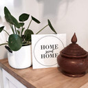 Billede af træ til at sætte op - Home sweet home - 15x15 cm