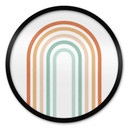 Plakat Rainbow Boho - Plakat dla dzieci okrągły