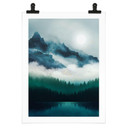 Plakat z mglistym krajobrazem nocą - SpaceFrog Designs