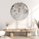 Billede Tørrede blomster i bløde toner - Annie - rund – print på aluminium (Alu-Dibond)