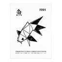 Poster Geometrische Vis Origami - Krygowski