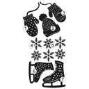 Sticker mural patins sur glace