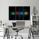Canvas print 3 dele, knapper til controlleren