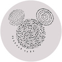 Selvklæbende non-woven tapet - Mickey Stipple Art - 125 x 125 cm