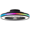 Deckenventilator mit LED-Licht Malea, schwarz, Deckenleuchte