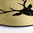 Wandcirkel Alu-Dibond - Ireland - Black Deer - goud effect