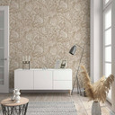non-woven tapet beige blomstret til stue soveværelse tapet marburg