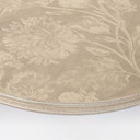 Obraz drewniany kwiaty w kolorze beżowym - Bloomery Decor - Okrągły