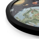 Poster zonnestelsel met planeten en aarde - Ms Tiff - Rond