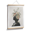 Plakat Frida Floral Studio - Sylwetka kobiety z kwiatami lilii