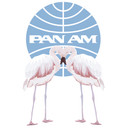 Muursticker Pan Am Flamingo’s