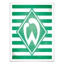 Poster Werder Bremen Logo Streifen