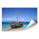 Zelfklevende Poster Caribbean Sailboat