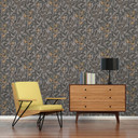 Architects Paper Floral Impression - Papier peint intissé fleuris, gris
